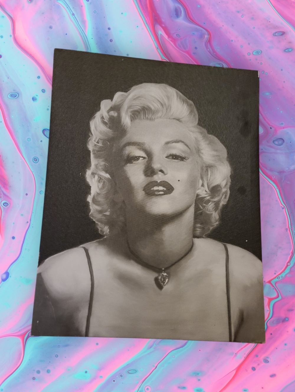Marilyn Monroe Canvas Art (fair Cond)